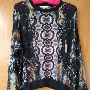 Semi sheer dressy sweatshirt style